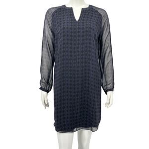 Cabi Dress Womens XS Navy Violet Harlequin Diamond Print Shift Tunic Office 3102
